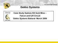 Sadiola Hill Gold Mine - Gekko Systems