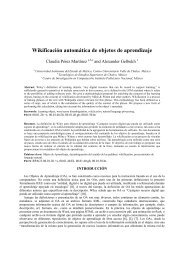 Wikificación automática de objetos de aprendizaje - Instituto ...