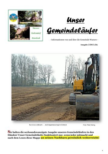 Gemeindeläufer 26 - Gemeinde Warsow