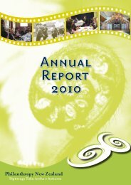 Annual Report 2010.pdf - Philanthropy New Zealand