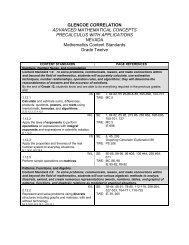 Grade Twelve ? Advanced Mathematical Concepts ... - Glencoe