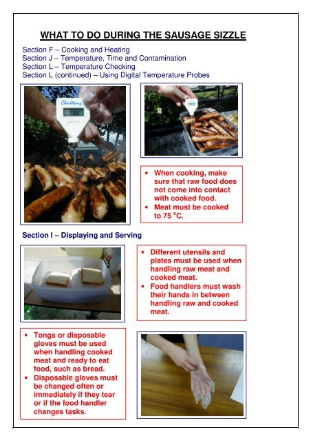 How to Ensure Food Safety at a Sausage Sizzle
