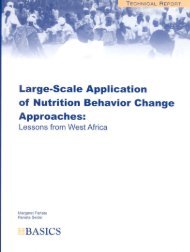 Large Scale Applications of Nutrition Behavior Change Approaches