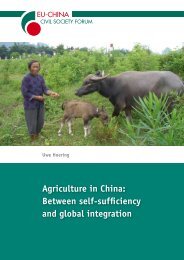 Agriculture in China - EU-China Civil Society Forum