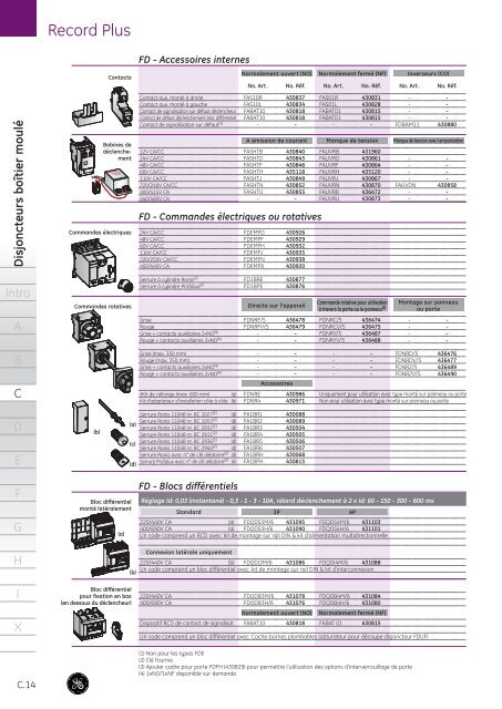 Catalogue Général - G E Power Controls