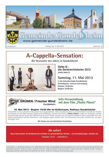 Mitteilungsblatt 09/2013 - Gemeinde Gundelsheim