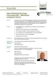 Kurs-Info - Gildenhaus Seminare