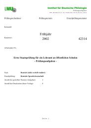Staatsexamensklausur, Frühjahr 2002 - Institut für Deutsche Philologie