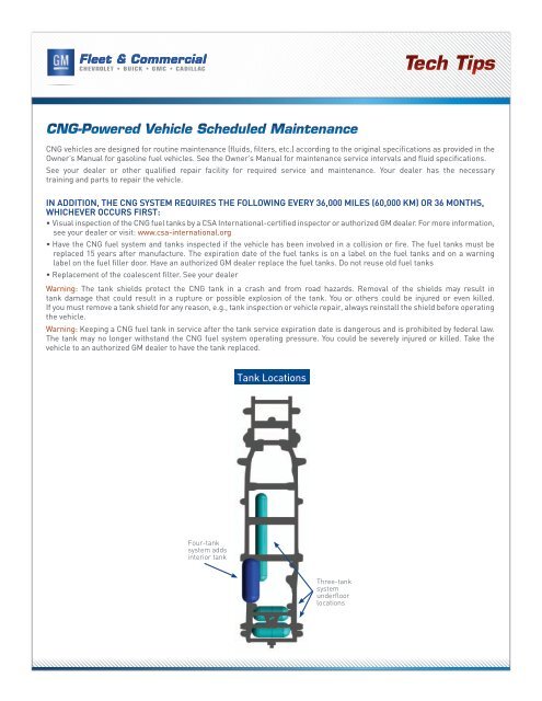 CNG-Powered Vehicle Scheduled Maintenance (PDF) - GM Fleet