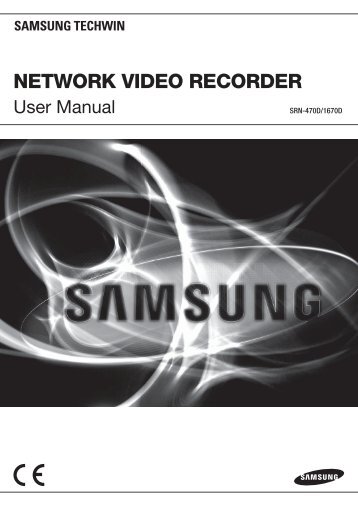 Manual Samsung SRN-1670D 16 Channel Network Video Recorder