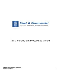 SVM Policies and Procedures Manual - GM Fleet