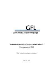 Drama and Authentic Movement as Intercultural ... - GFL