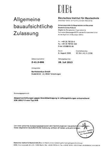 Page 1 Deutsches Institut für Bautechnik . ANSTALT DES ...