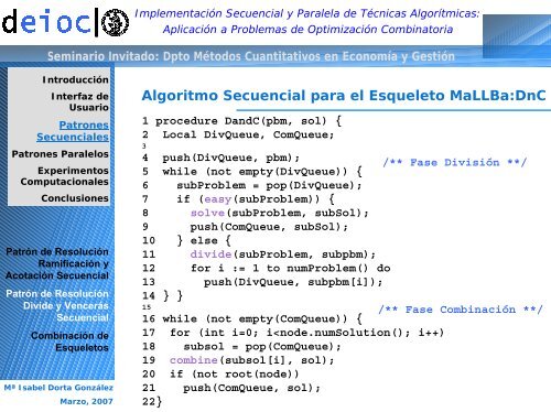 Esqueleto Algorítmico - ulpgc