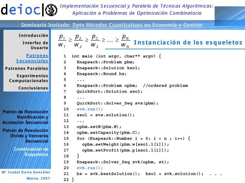 Esqueleto Algorítmico - ulpgc