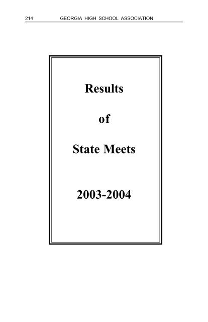 2004-2005 - Georgia High School Association