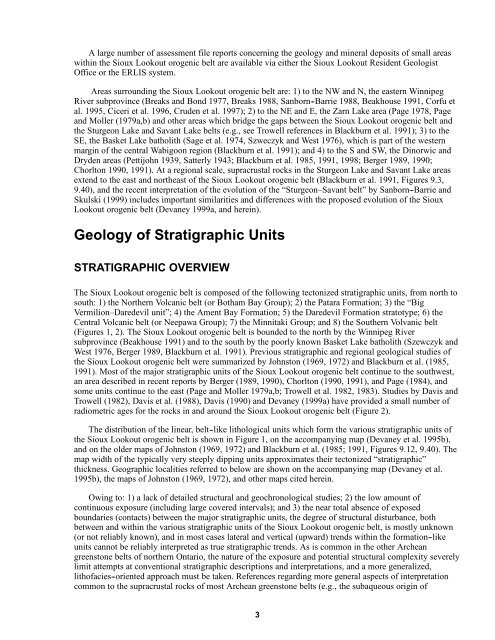 Regional Geology, Sioux Lookout Orogenic Belt - Geology Ontario