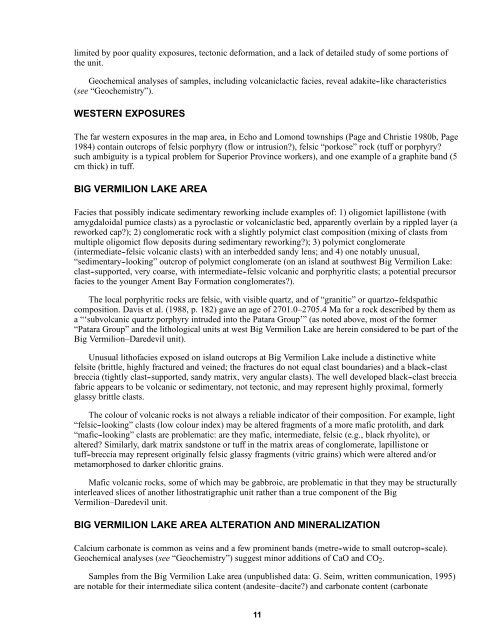 Regional Geology, Sioux Lookout Orogenic Belt - Geology Ontario