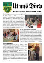 Mitteilungsblatt der Gemeinde Rickert