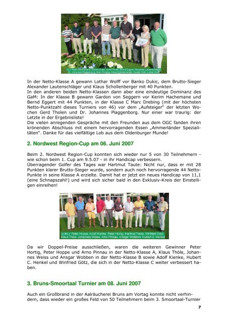 Newsletter Juni 2007 - Golfclub am Meer