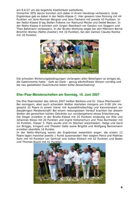Newsletter Juni 2007 - Golfclub am Meer