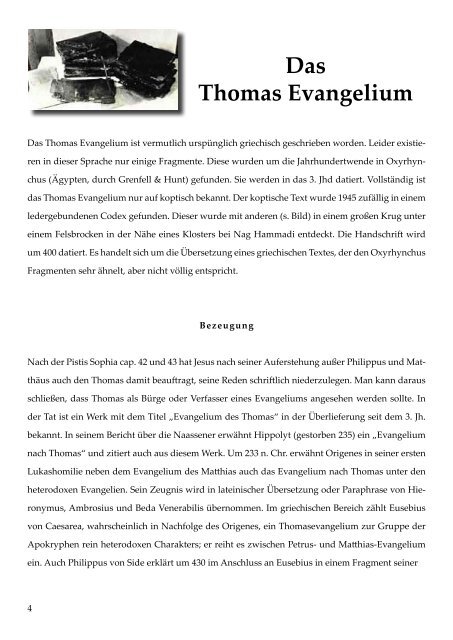 THOMAS EVANGELIUM - geistiges licht