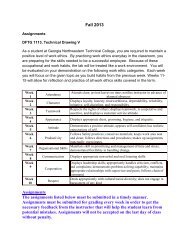 Assignments - Georgia Northwestern Technical College