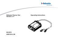 Webasto PC Diagnostics V2.11