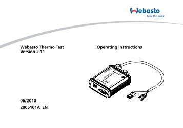 Webasto PC Diagnostics V2.11