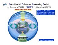 Coordinated Enhanced Observing Period (CEOP) - GEWEX