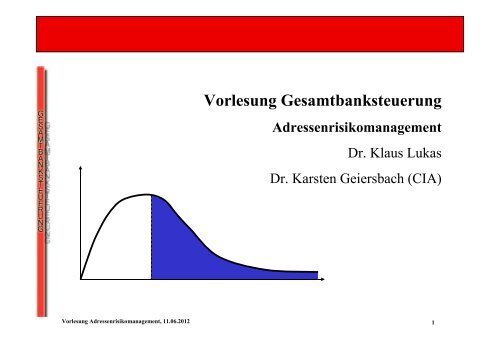 Adressrisiko - Gesamtbanksteuerung