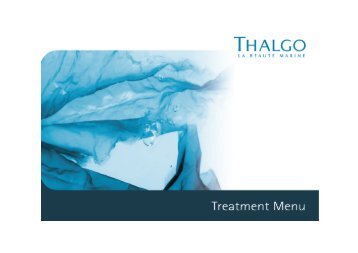 Thalgo Treatment Menu - Global Spa & Wellness Summit