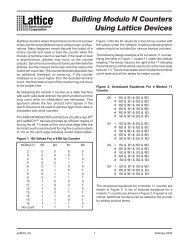 Building Modulo N Counters Using Lattice Devices