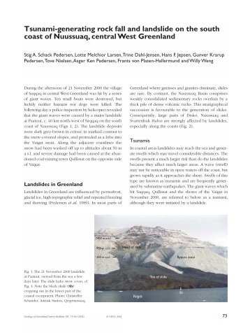Review of Greenland Avtivities 2001 - Tsunami-generating ... - GEUS