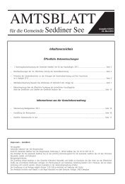 Amtsblatt Nr.6 vom 22.05.2013 - Gemeinde Seddiner See