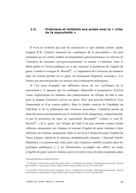 Mémoire de Master corrigé - Genre en action