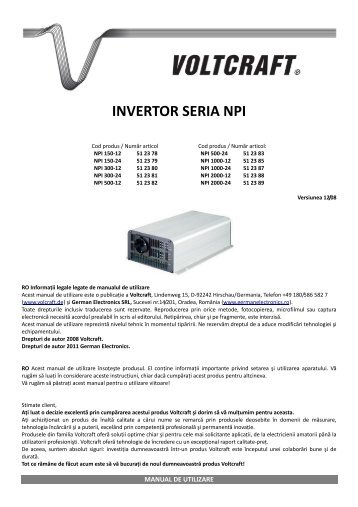 INVERTOR SERIA NPI - German Electronics