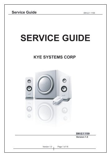 SERVICE GUIDE - Genius