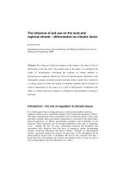 The influence of soil use on the local and regional climate ...