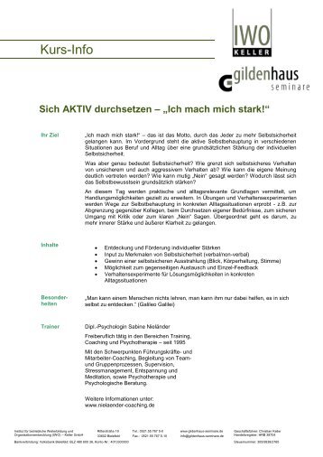 Kurs-Info - Gildenhaus Seminare