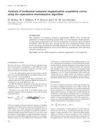 Analysis of isothermal remanent magnetization acquisition curves ...