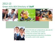 2012-13 Staff Directory - Green Hills AEA