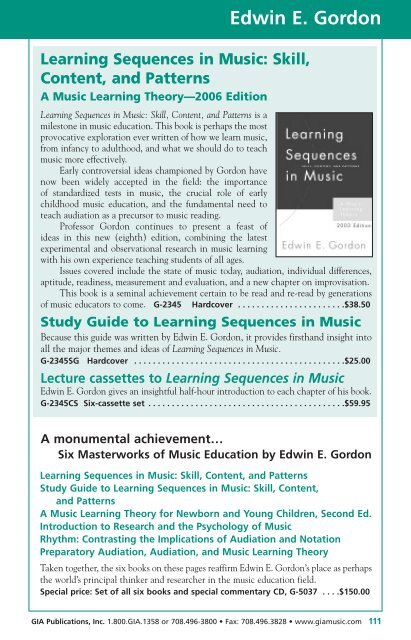 GIA's 2006 Music Education Catalog (4.5 MB, 130 ... - GIA Publications