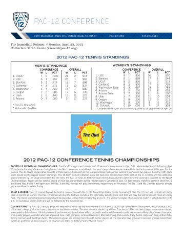 Pac-12 Championships Release (PDF) - GoDucks.com