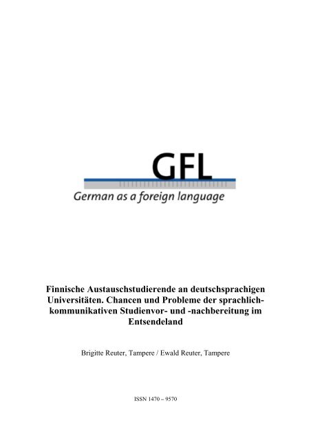 Finnische Austauschstudierende an ... - GFL-Journal