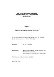 Bericht für das Jahr 2007 - Gerichte - Kanton Basel-Stadt