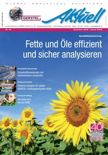 GERSTEL Aktuell Nr. 40 (pdf; 4,69 MB) - Gerstel GmbH & Co.KG