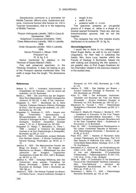 PALEONTOLOGICAL UPDATE OF DEALUL MELCILOR (BRASOV)