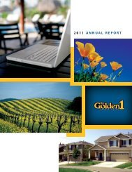 2011 ANNUAL REPORT - The Golden 1 Credit Union