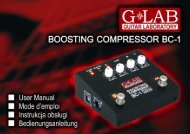 Instrukcja obsługi Boosting Compressor BC-1 - G LAB